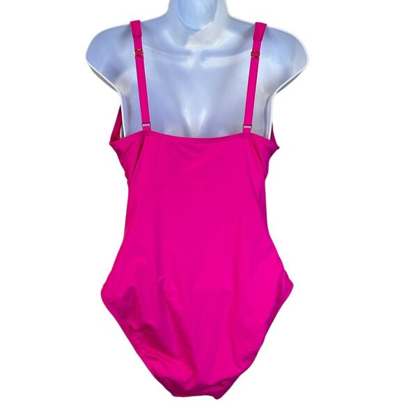 Bleu by Rod Beattie Molded-Cup One-Piece Swimsuit Pink Women Plus Size 18W NWT - Picture 4 of 9